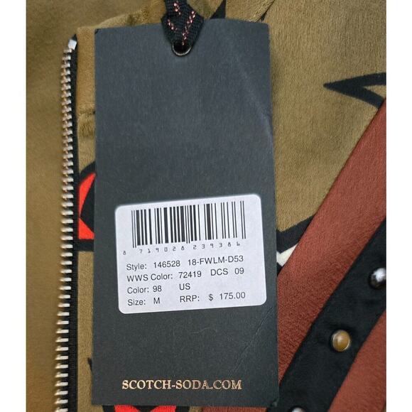 Scotch & Soda Madison Scotch Stargazer Military 1/2 Zip Pullover TOP Women MED - Picture 6 of 8